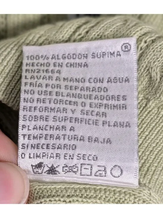 Foxcroft Women Sage Green Supima Cotton 2 Piece Cardigan Shell Set Size L Ribbed - Picture 9 of 16